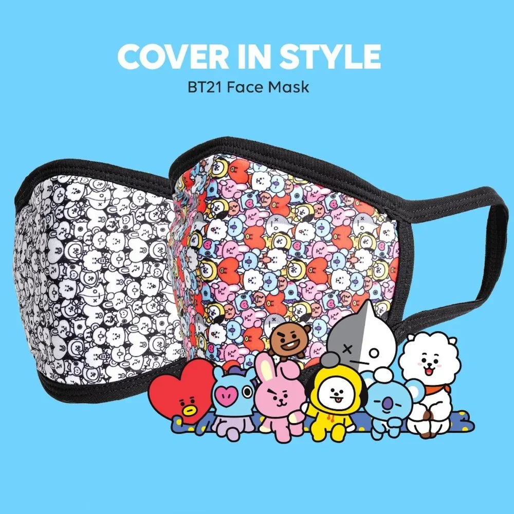 Unopened BT21 Reusable Face Mask